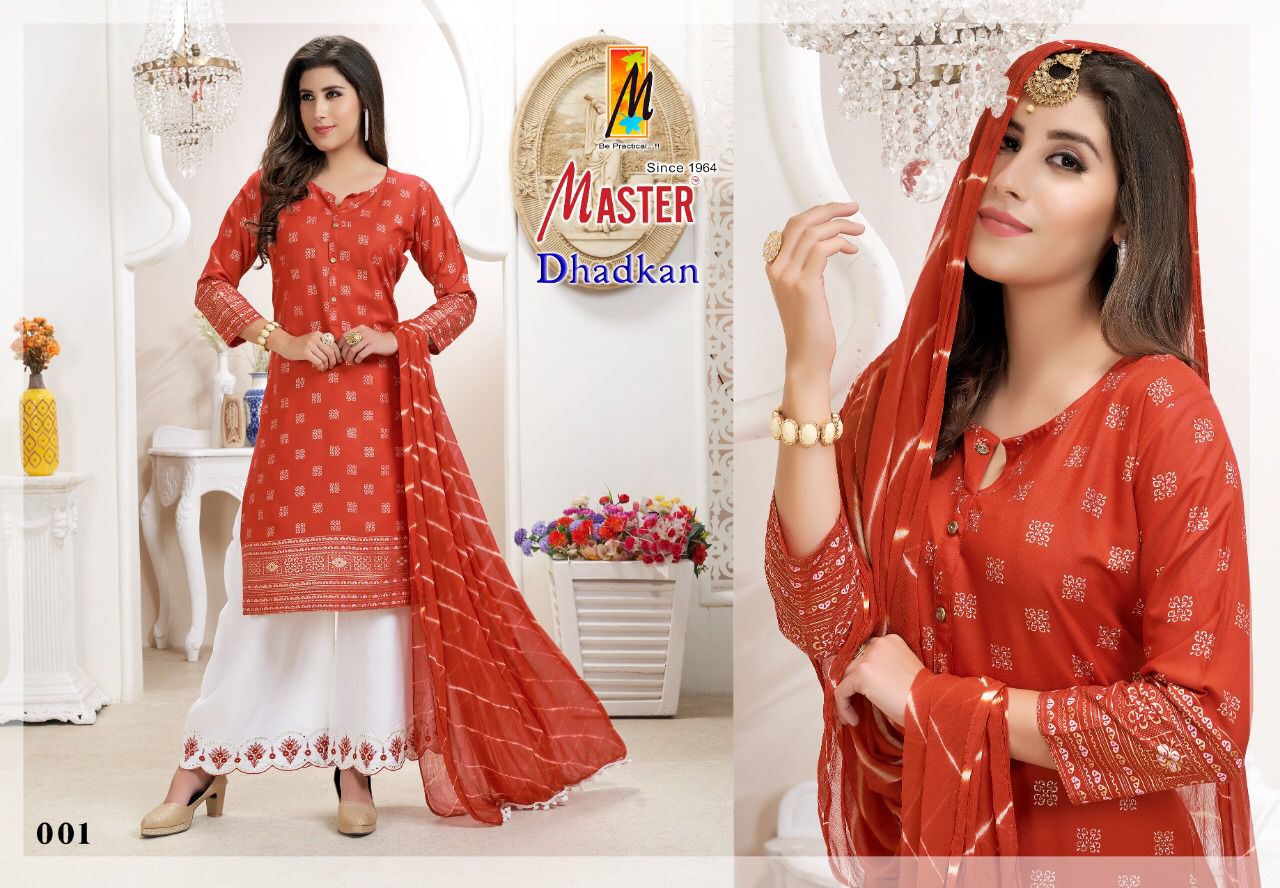 Master Dhadkan Regular Wear Wholesale Readymade Plazzo Suits
